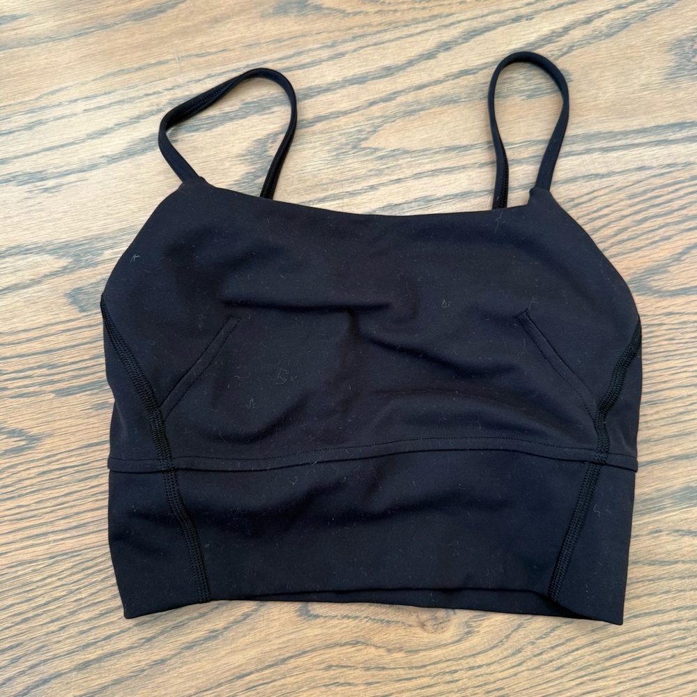 lululemon Wunder Train Black Strappy Crop Tank 0
xs